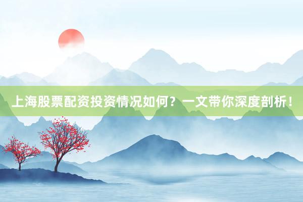 上海股票配资投资情况如何？一文带你深度剖析！