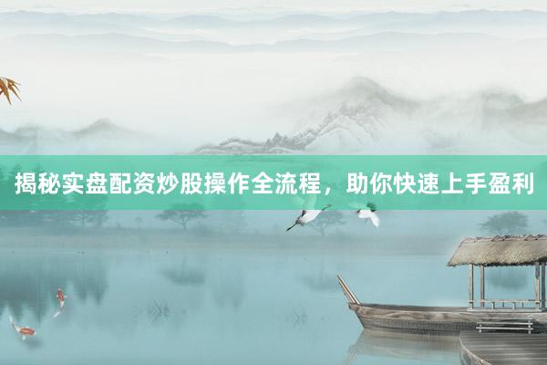 揭秘实盘配资炒股操作全流程，助你快速上手盈利