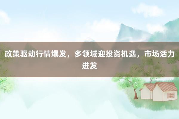 政策驱动行情爆发，多领域迎投资机遇，市场活力迸发